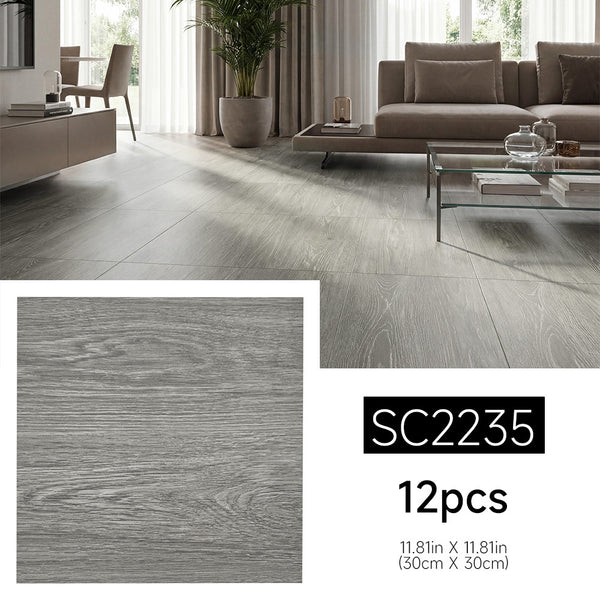 Marble Floor Tiles Self Adhesive, Vinyl Flooring Peel and Stick Floor Tiles Waterproof for Kitchen Living Room and Bathroom DIY Flooring 30x30cm 12pcs (1.08㎡)