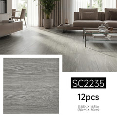 Marble Floor Tiles Self Adhesive, Vinyl Flooring Peel and Stick Floor Tiles Waterproof for Kitchen Living Room and Bathroom DIY Flooring 30x30cm 12pcs (1.08㎡)