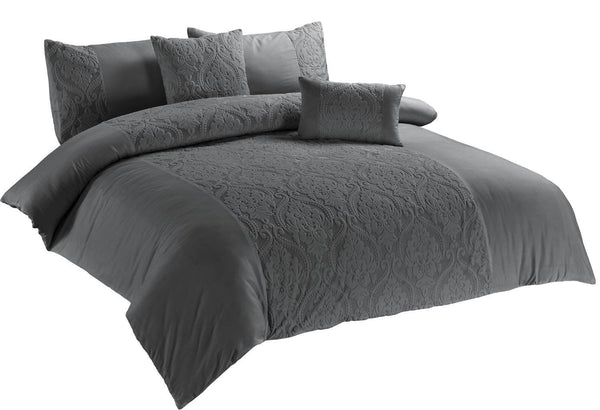 Damask Velvet Duvet Cover Set – Luxury Soft Velvet Fabric with Elegant Pattern, Warm and Cozy Bedding Set, Durable and Easy Care