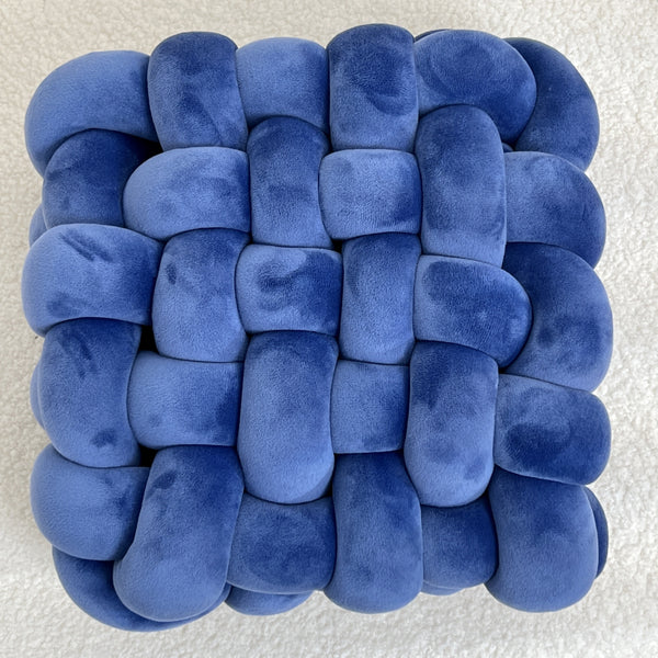 1pc Hand-woven Square Cushion Knot Pillow