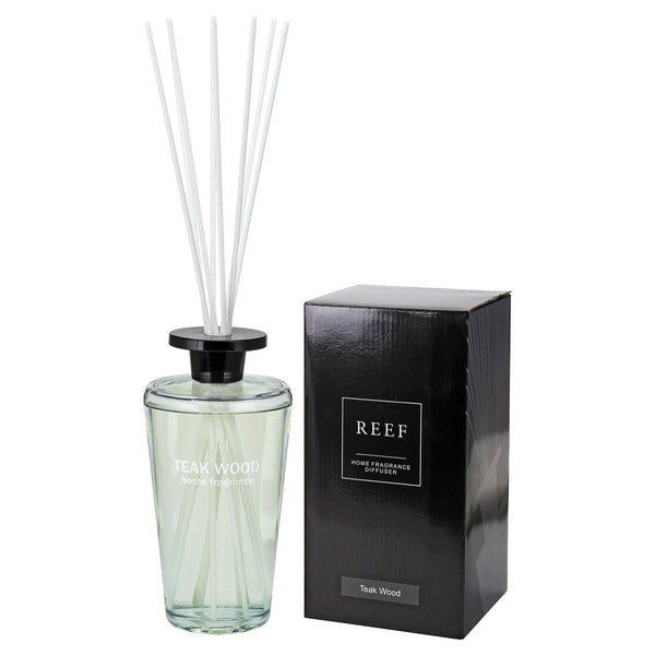 REEF 1000ml Reed Oil Diffuser Set, Sandalwood, Teak Wood, Tobacco & Oud, Luxury Beautiful Home Fragrance for Bedroom Living Room Home Decor Office Essential Oil Reed Diffuser for Stress Relief