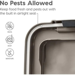 Prime Paws 3-Piece Pet Food Storage Container – Airtight Pet Food Container with Plastic Measuring Scoop, Dry Food Dispenser for Pets, Dogs, Cats, and Animals