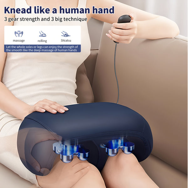 YUNSHAW Foot Massager Machine with Heat, 3 Heat Level & 3 Modes, Shiatsu Feet and Leg Massager, Kneading Rolling for Foot, Calf, Ankle, Leg, Plantar, Massage Gift for Mom/Dad/Women/Men (with Remote Control)