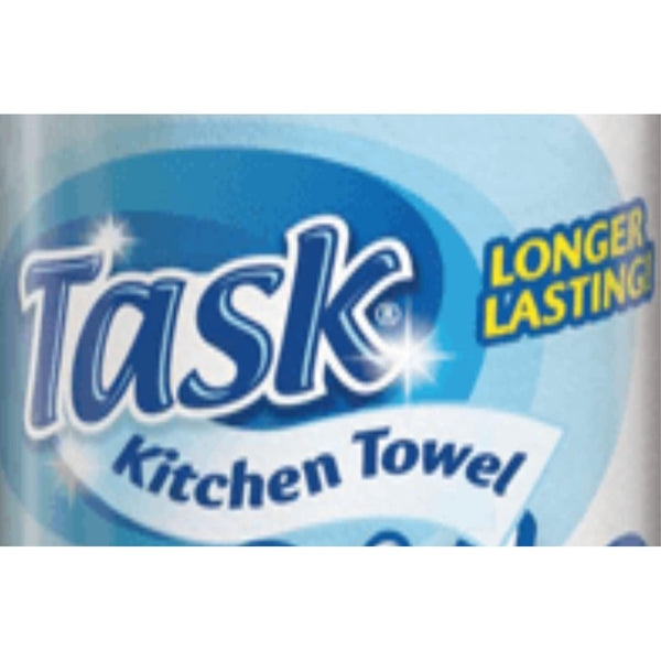 Task Kitchen Towel Super Absorbent Jumbo Rolls – 3X Jumbo Rolls – Ideal for Spills, Cleaning Windows and Messes All Around – All Purpose - Jumbo Size for Extra Use, White