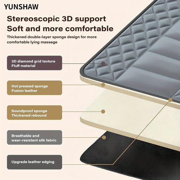 YUNSHAW Complete Body Massage Mat Featuring a Shiatsu Neck Massager, 3D Lumbar Support & Relaxation, Equipped with 10 Vibration Motors to Deeply Soothe Muscles, a Foldable Massage Mattress Suitable for The Neck, Back, Waist, Hips, And Legs, Making It an I
