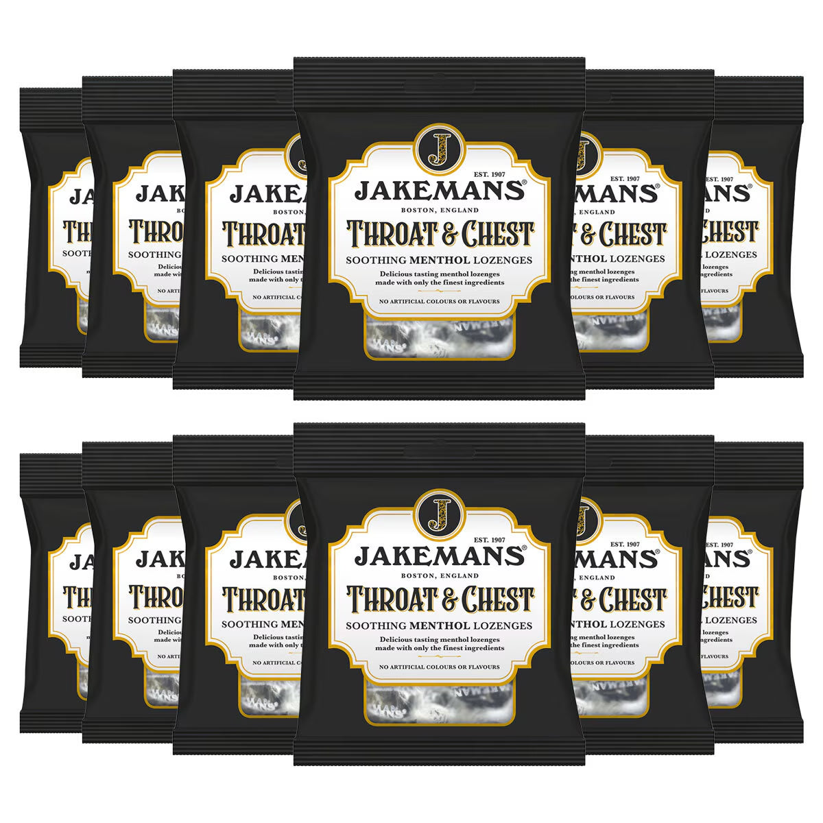 Jakemans Throat & Chest Lozenges, 12 X 73G
