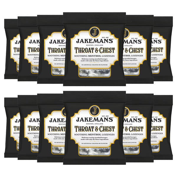 Jakemans Throat & Chest Lozenges, 12 X 73G