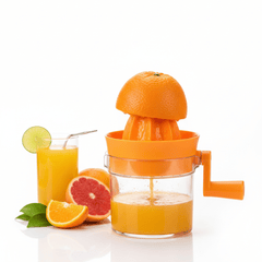 Manual Hand Crank Juicer, Portable Citrus Juicer for Oranges, Lemons, and More, Hand Operated Fruit Press for Home and Outdoor Use