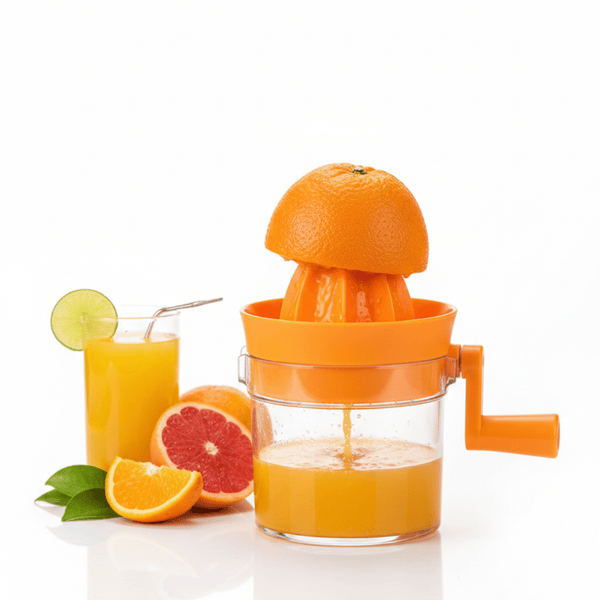 Manual Hand Crank Juicer, Portable Citrus Juicer for Oranges, Lemons, and More, Hand Operated Fruit Press for Home and Outdoor Use