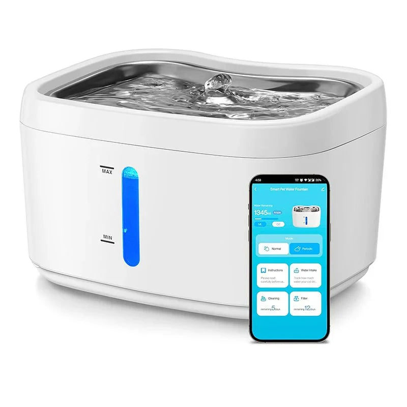 HEYBO Pet Water Fountain Water Dispenser with Smart Pump