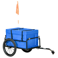 Bicycle Cargo Trailer with 65L Foldable Storage Box and Safe Reflectors