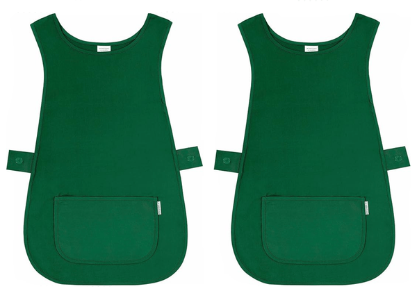 Pack of 2 Self Tabard Apron | Aprons for Men, Women, and Ladies | Professional Cooking Aprons with 2 Pockets | Adjustable Kitchen Apron for Baking, BBQ, Grilling, Gardening, Crafting, Cleaning, Painting, Barista, Restaurant Work | Cute & Stylish Gift Apro