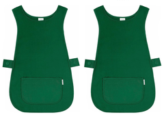 Pack Of 2 Self Tabard Apron in eight different colours | Aprons for Men, Women, and Ladies | Professional Cooking Aprons with 2 Pockets | Adjustable Kitchen Apron for Baking, BBQ, Grilling, Gardening, Crafting, Cleaning, Painting, Barista, Restaurant Work
