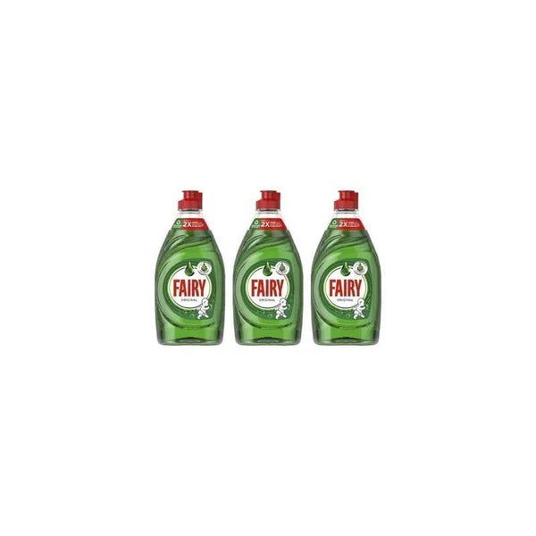 Fairy Original Washing Up Liquid Green 320ml (Pack of 3), Concentrated Dishwashing Liquid with LiftAction for Tough Grease Removal, Long-Lasting Formula, Gentle on Hands