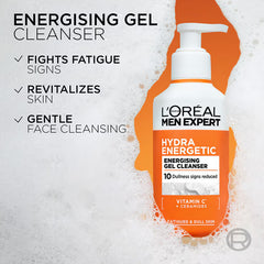 L'Oréal Paris Men Expert Hydra Energetic Energising Gel Cleanser 3 X 260Ml