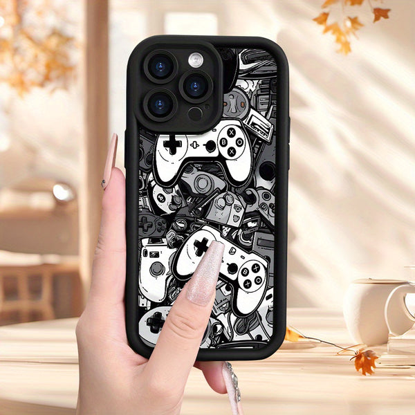 A Trendy Mobile Phone Case Featuring a Creative Game Console Design, Suitable for Both Men And Women. It Has a Matte Finish And a Comfortable Grip, Compatible with Various iPhone Models Including 16, 15, 14, 13, 12, 11, And SE. Perfect As a Gift for