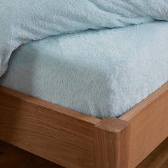 Brentfords Teddy Fleece Fitted Bed Sheet Plain Thermal Warm Soft Luxury Bedding, Charcoal Grey - Double