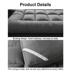 Extra Thick Grey Mattress Topper 4-Inch / 10cm Hotel Quality Deep Fitted Mattress Pad with Corner Elasticated Straps Quilted Box Stitch Breathable All-Season Comfort Single Double Small Double King Super King