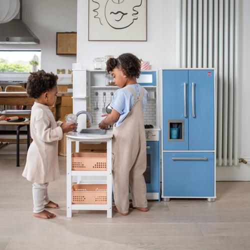 Plum Penne Pantry Wooden Corner Kitchen with Fridge - Berry Blue (3+ Years)