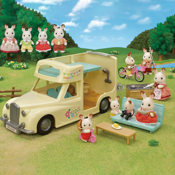 Sylvanian Families Family Campervan & Chocolate Rabbit Family Bundle (3+ Years)