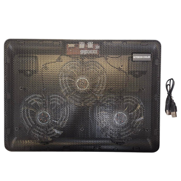 Laptop Cooling Pad 3/5 Fans Adjustable Stand USB Quiet Cooler with LED for 12–17 Inch Notebook