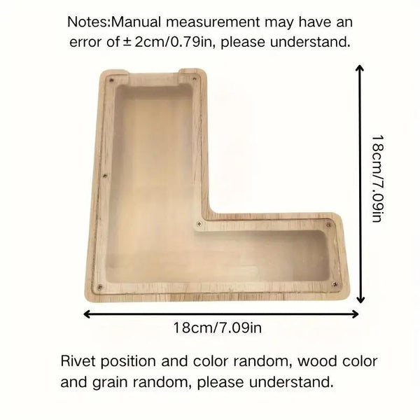 1 unique wooden letter jar - 26 creative A-Z letter storage containers, transparent design, birthday gift idea, home decoration, best friend gift, and functional holiday present.