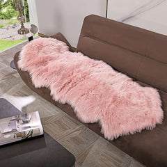 Soft Faux Australian Wool Decorative Pad (60x180cm) – Multifunctional Soft Plush Sofa Cushion, Bay Window Mat & Irregular Rug for Warm Indoor Spaces