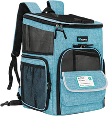 Petami Dog Backpack Carrier for Small Large Cat, Pet, Puppies, Ventilated Pet Hiking Backpack Travel Bag, Airline Approved Cat Backpack Carrier, Safety Back Support, Camping Biking Dog Bag, Charcoal