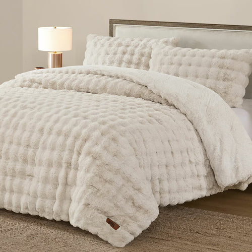 FRYE Faux Fur 3 Piece Comforter Set, in 2 Colours