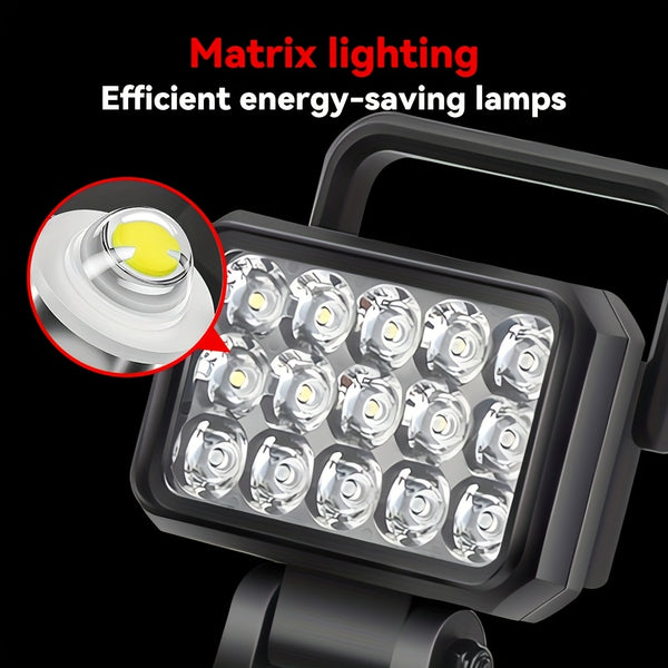 21V Portable LED Work Light, Outdoor Flashlight, Spotlight, Work Light, On-site Lighting, Workplace Lighting, with One Battery, Outdoor Construction Site Lighting, Christmas Gift,