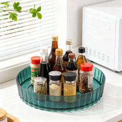 Non-Slip Rotating Storage Rack 1 Pack, Lazy Susan Organizer for Kitchen Spice Rack and Cosmetic Storage, Multi-functional Design for Cupboard Bedroom Bathroom Living Room Use, Complete Worktop Organizer Solution
