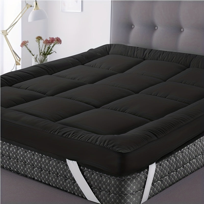 Luxury Mattress Topper Extra Thick 4-Inches/ 10cm Deep | Fitted Bed MattressesToppers with Soft Fiber | Single Double King Super King Small Double Bedding Sizes
