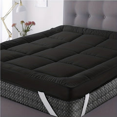 Luxury Mattress Topper Extra Thick 4-Inches/ 10cm Deep | Fitted Bed MattressesToppers with Soft Fiber | Single Double King Super King Small Double Bedding Sizes