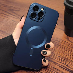 Luxury For Wireless Charging Case For IPhone 16 15 11 13 12 14 Pro Max Plus Magnetic Phone Cases Lens Protector Matte Cover