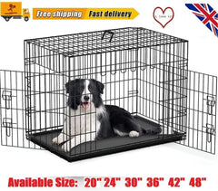 Dog Cage Puppy Training Crate Small Medium Large XL XXL Metal Cages Pet Carrier 20inch 24 inch 30 inch 36 inch 42 inch 48 inch