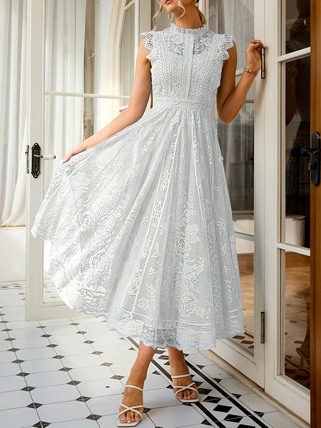 New Elegant Lace Flared Dress for Women