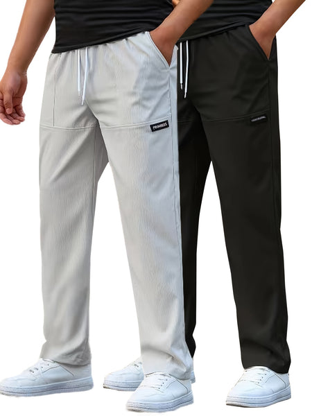 Two-Pc Men'S Casual Pants Men'S Straight-Leg Casual Work Pants Spring And Summer Thin Style
