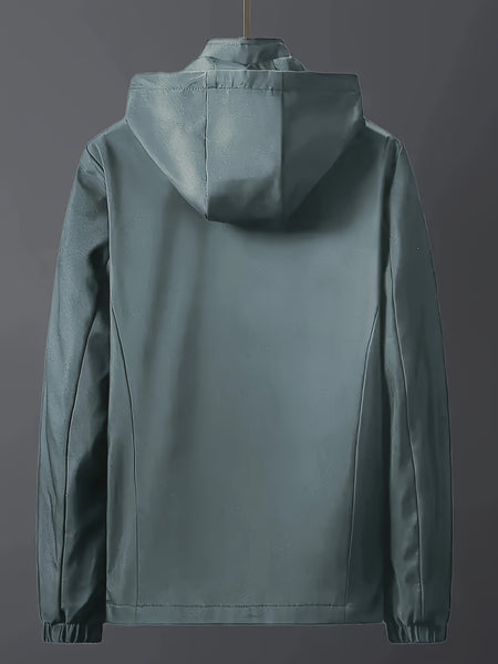 Windproof Detachable Hooded Jacket Korean Style Loose Fashion Handsome Casual Men's Top