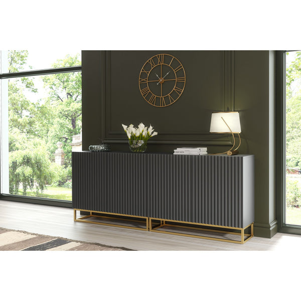 Ripple Duo 200cm Modern Sideboard with Fluted Doors and Storage