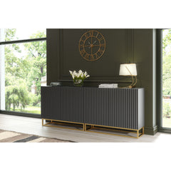 Ripple Duo 200cm Modern Sideboard with Fluted Doors and Storage