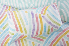 Dreambow Duvet Cover Set – King & Double Sizes | Colourful Rainbow Stripe Bedding in Pastel & Bright Tones | Soft & Durable 180 Thread Count Microfibre – Easy-Care Quilt Cover with Matching Pillowcases | Fun Modern Bedroom Décor | Machine Washable | UK Br