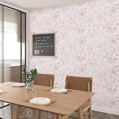 Self-Adhesive Flowers Wallpaper - Pink Boho Self-Adhesive Removable Wall Stickers, Waterproof PVC Contact Paper for Living Room, Cabinets, Bedroom, Kitchen Furniture Refurbishment Wallpaper | Easy Home Decor (59.99cm X 3.02meter) Rentals Friendly