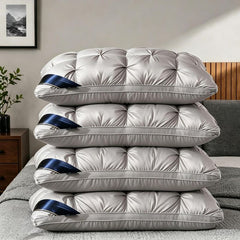 4PCS 5-Star Hotel Quality Pillows Premium Non-Collapsible Pillow Core Soft Breathable Machine Washable All-Season for Home Bedroom Daily Rest Improved Sleep Quality