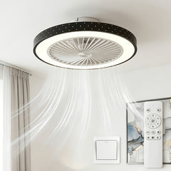 LED Ceiling Fan with Light And Remote, Ceiling Lamp with Fan, Low Profile, 6 Speeds, 3 Colors, 2 Control Modes, Fan Lamp, for Bedroom, Living Room, Dining Room, Kitchen, Office