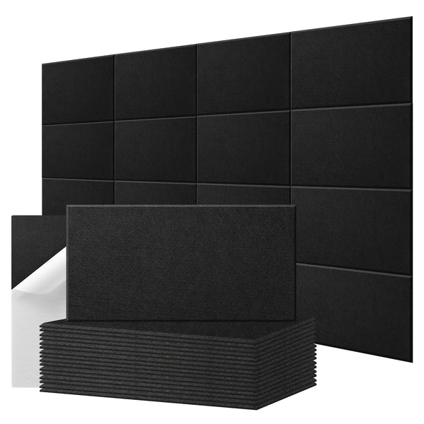 16pcs Soundproof Acoustic Panels | 60x30cm Decorative Absorption Plates Suitable for Music Studio Aesthetic Treatment and Reducing Reverberation and Noise in Home and Office