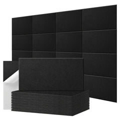 16pcs Soundproof Acoustic Panels | 60x30cm Decorative Absorption Plates Suitable for Music Studio Aesthetic Treatment and Reducing Reverberation and Noise in Home and Office
