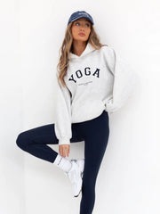 This Oversized Hoodie for Women Showcases a Striking Letter Print. It Has a Relaxed Fit And a Casual Pullover Style, Making It a Must-Have Layering Item for The Spring And Fall Seasons