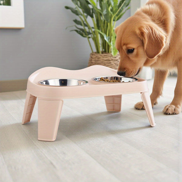 Dog Bowls with Stand, Adjustable Raised Dog Bowl for Large Dogs, Dog Feeding Station with 2 Stainless Steel Dog Bowls, Non-Slip elevated dog bowls