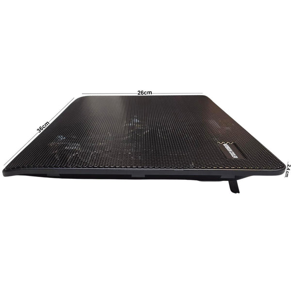 Laptop Cooling Pad 3/5 Fans Adjustable Stand USB Quiet Cooler with LED for 12–17 Inch Notebook