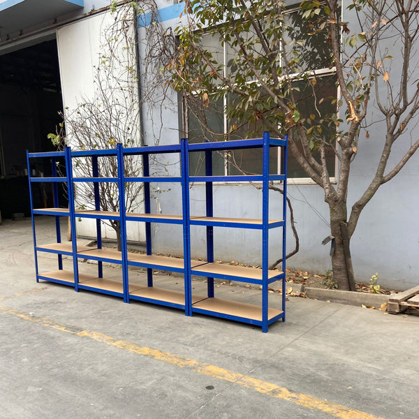 New Style Heavy Duty Garage Shelving Unit - Adjustable Shelf Unit Racking with 5 MDF Shelves, Ideal for Garage, Shed, Warehouse Storage 190KG UDL Per Shelf 680* 270 *1450 (mm), Storage Racking Shelves For Garage Warehouse Shed Kitchen